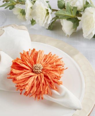Raffia Charm Napkin Ring, Set of 4