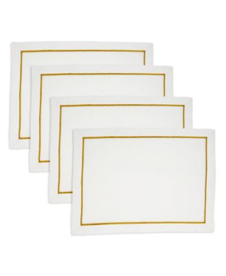 Embroidered Line Design Placemat, Set of 4
