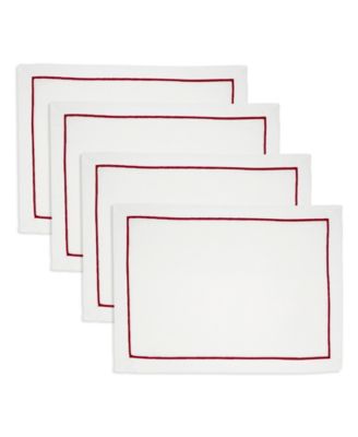 Embroidered Line Design Placemat, Set of 4