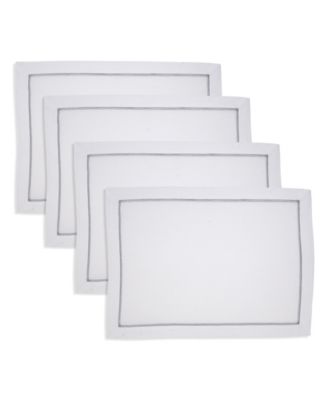 Embroidered Line Design Placemat, Set of 4