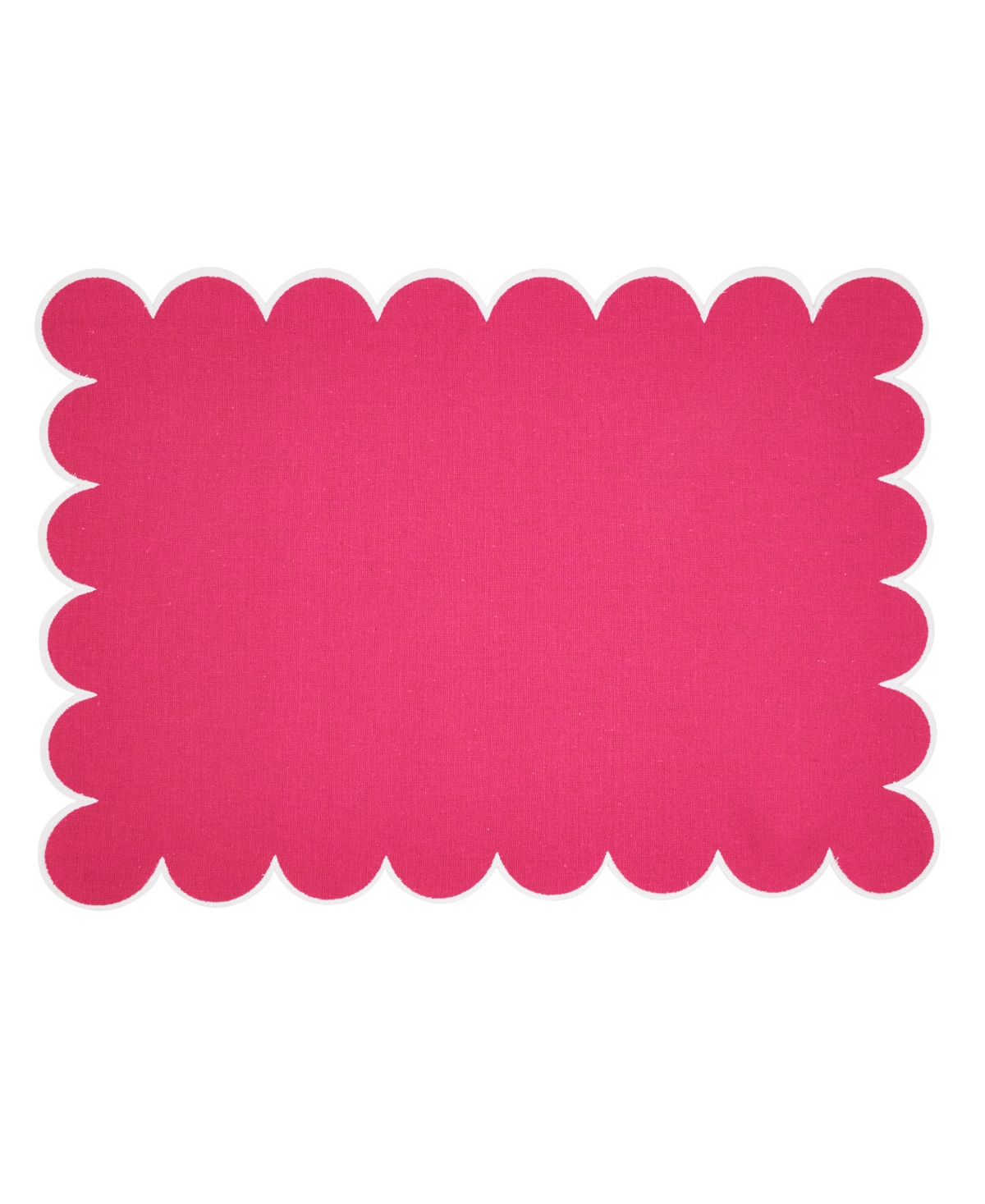 Saro Lifestyle Eco Scallop Border Placemat, Set Of 4 In Pink