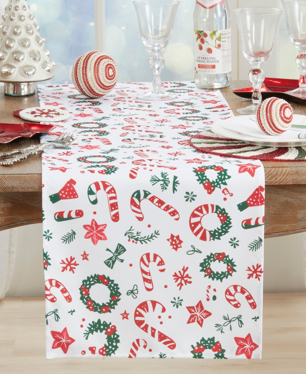 Saro Lifestyle Christmas Wrapping Paper Table Runner, 16" x 72"