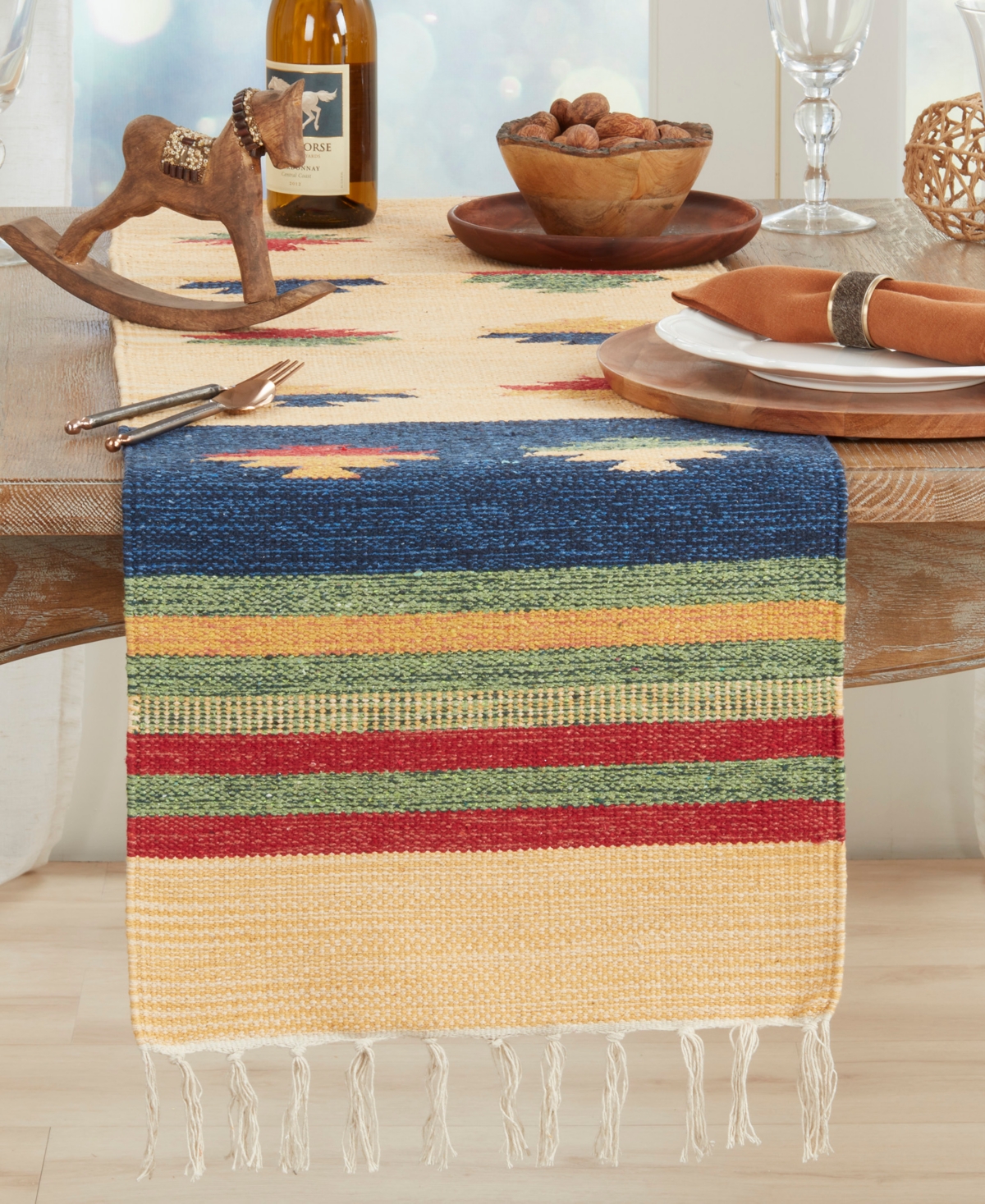 Saro Lifestyle Southwestern Table Runner, 16" X 72" In Multi