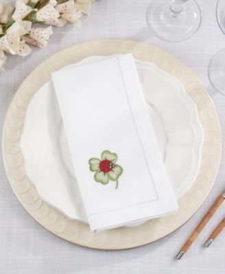 Embr'D Ladybug Hemstitch Napkin, Set of 6