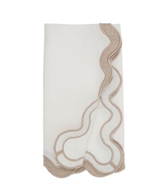 Linen Soft Hue Scallop Napkin, Set of 4