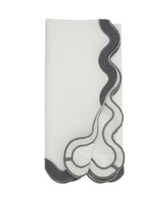 Linen Soft Hue Scallop Napkin, Set of 4