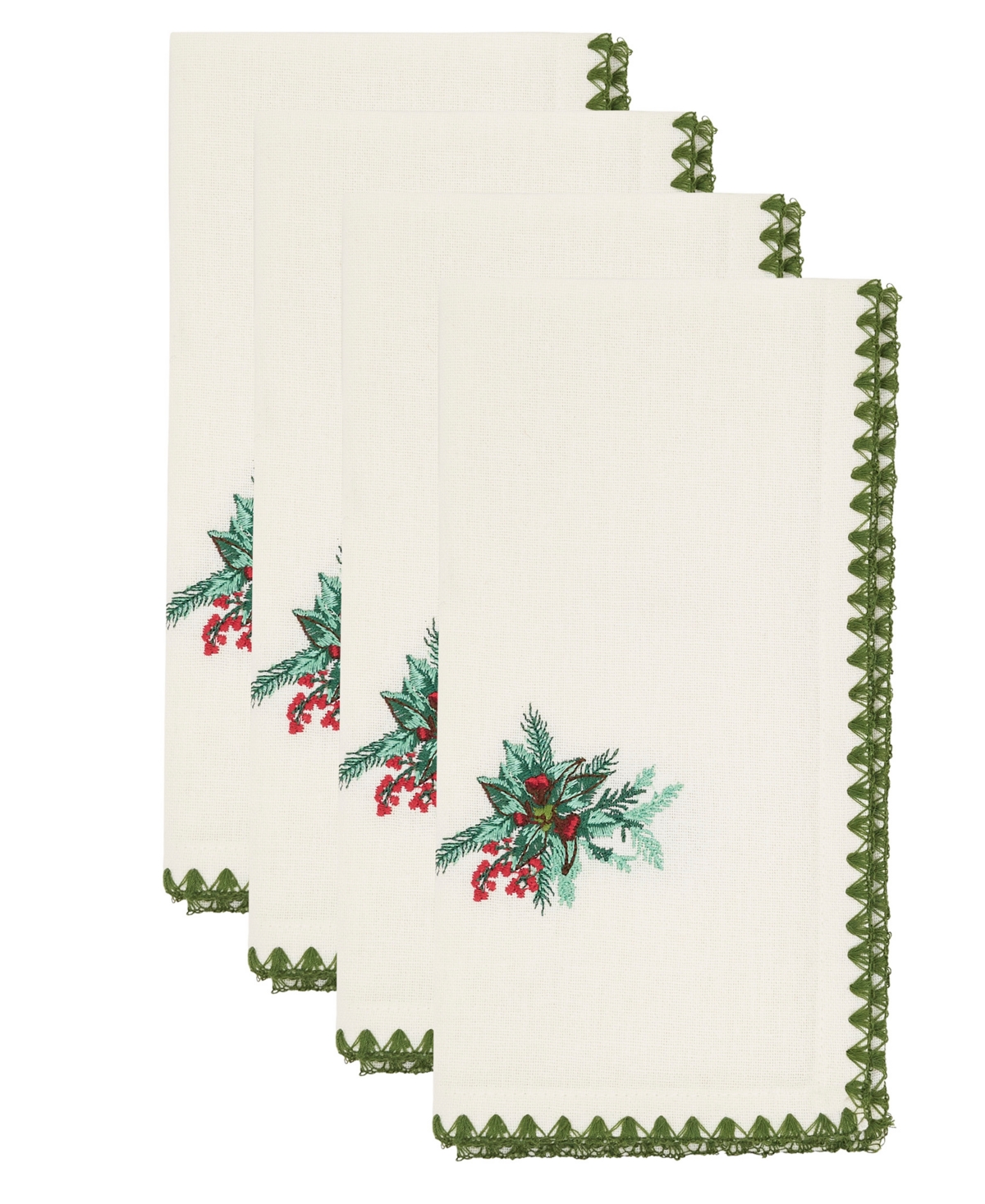 Saro Lifestyle Holly Napkin, Set of 4