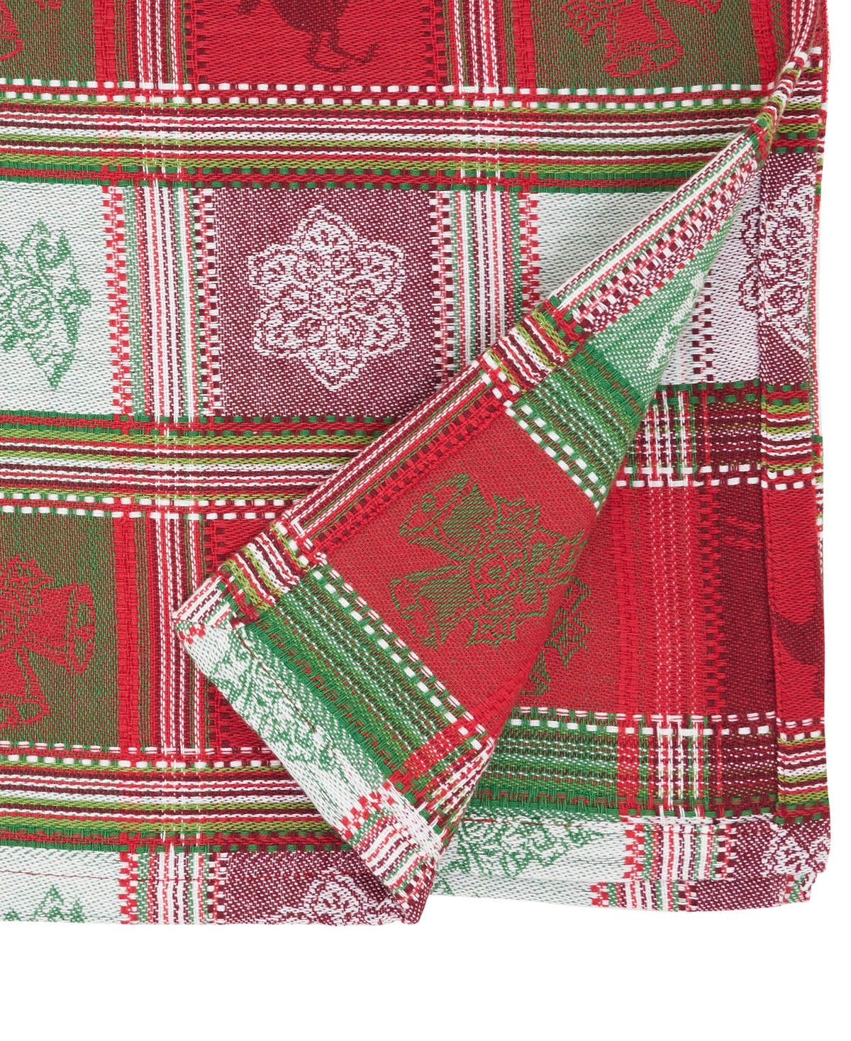 Saro Lifestyle Plaid Jacquard Christmas Tablecloth