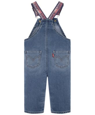 Baby Girls' Heart Pocket Denim Sleeveless Overalls