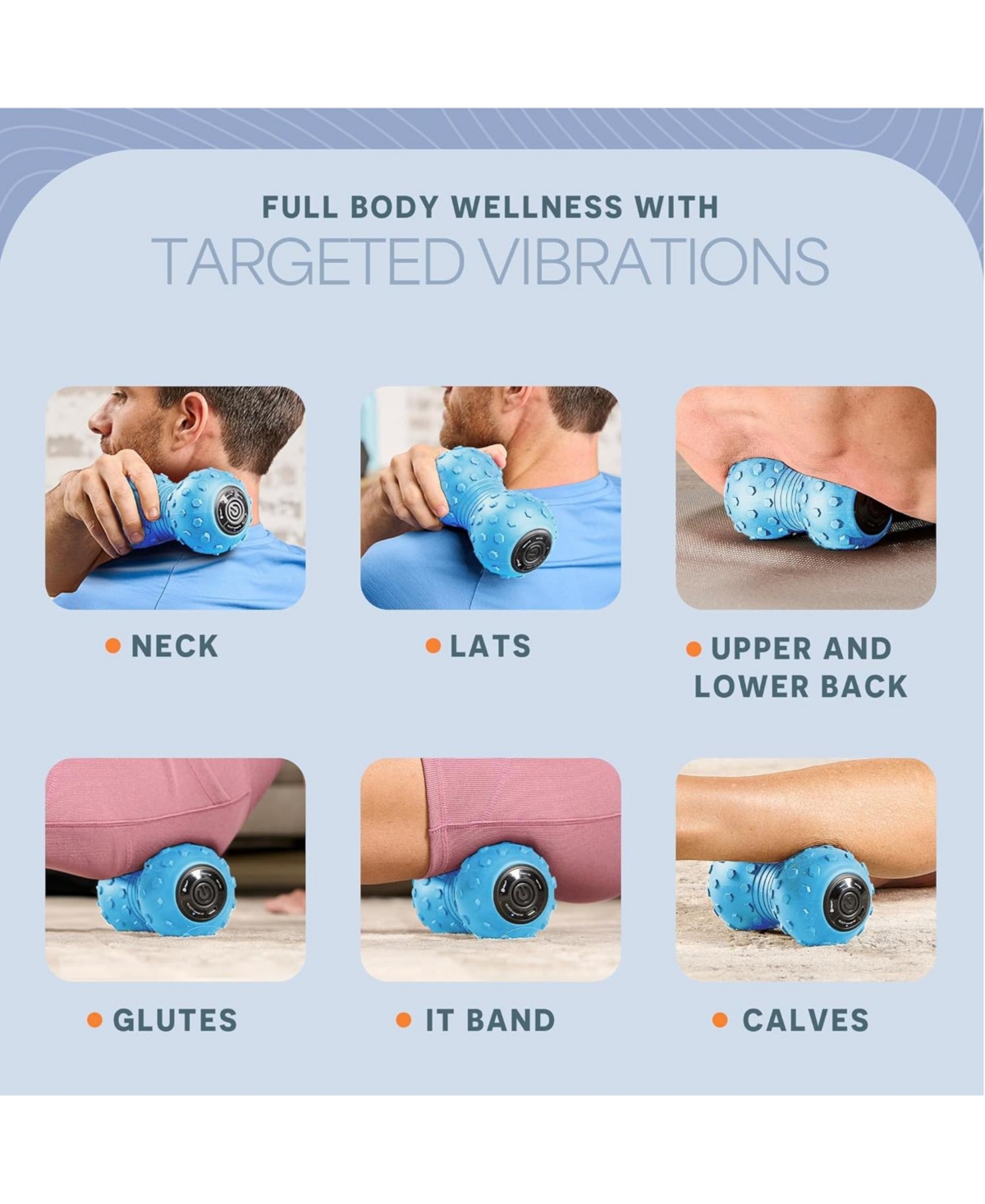 Lifepro 4-Speed Vibrating Massage Ball – Compact Peanut Foam Roller for Deep Tissue Massage, Mobility, and Muscle Recovery