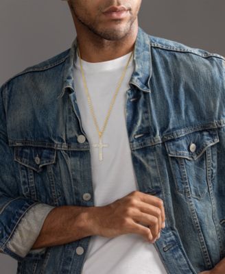 Lab-Grown Diamond (3-1/2 ct. t.w.) Necklace in 18k Gold-Plated with Sterling Silver