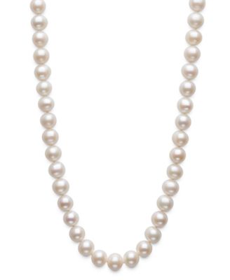 Belle de Mer - Cultured Freshwater Pearl (7.5-8.5mm) Necklace in Sterling Silver