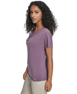 Women's Drape Front Short-Sleeve Top