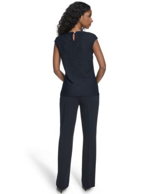 Women's Textured Cap Sleeve Top