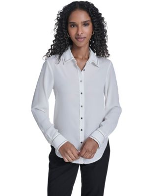Women's Decorated Button-Down Top