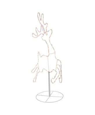 36" Lighted Running Reindeer Silhouette Outdoor Christmas D&eacute;cor