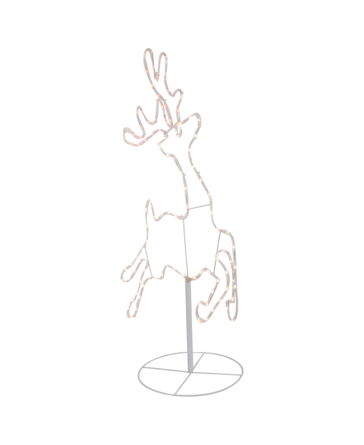 Northlight 36" Lighted Running Reindeer Silhouette Outdoor Christmas Decor In White