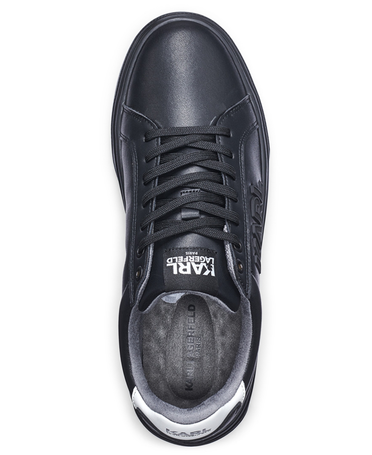 Karl Lagerfeld Paris Men's Leather Side Sneaker