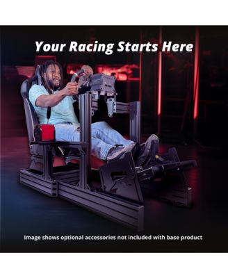 GTA Revolution Racing Cockpit – Adjustable Modular Sim Rig with Black Seat, Direct Drive Compatible, Works with Fanatec, Logitech