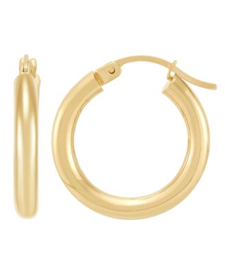 Macy's - Polished Tube Hoop Earrings in 14K Yellow Gold