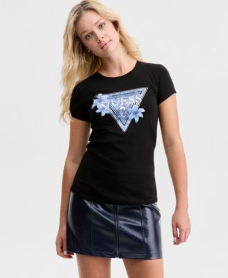 Women's Passion Blue Triangle Graphic T-Shirt