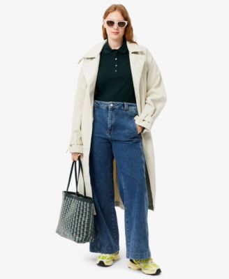 LACOSTE Women's Short Sleeve Slim-Fit Polo Top