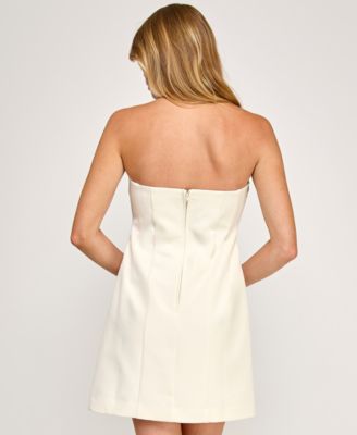 Juniors' Strapless Mini Dress