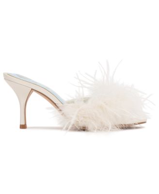 Women's Paelly High-Heel Feathered Dress Sandals