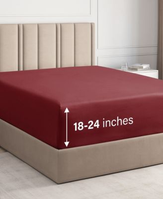 Extra Deep Pocket 18 - 24 Inch Microfiber Fitted Sheet - California King