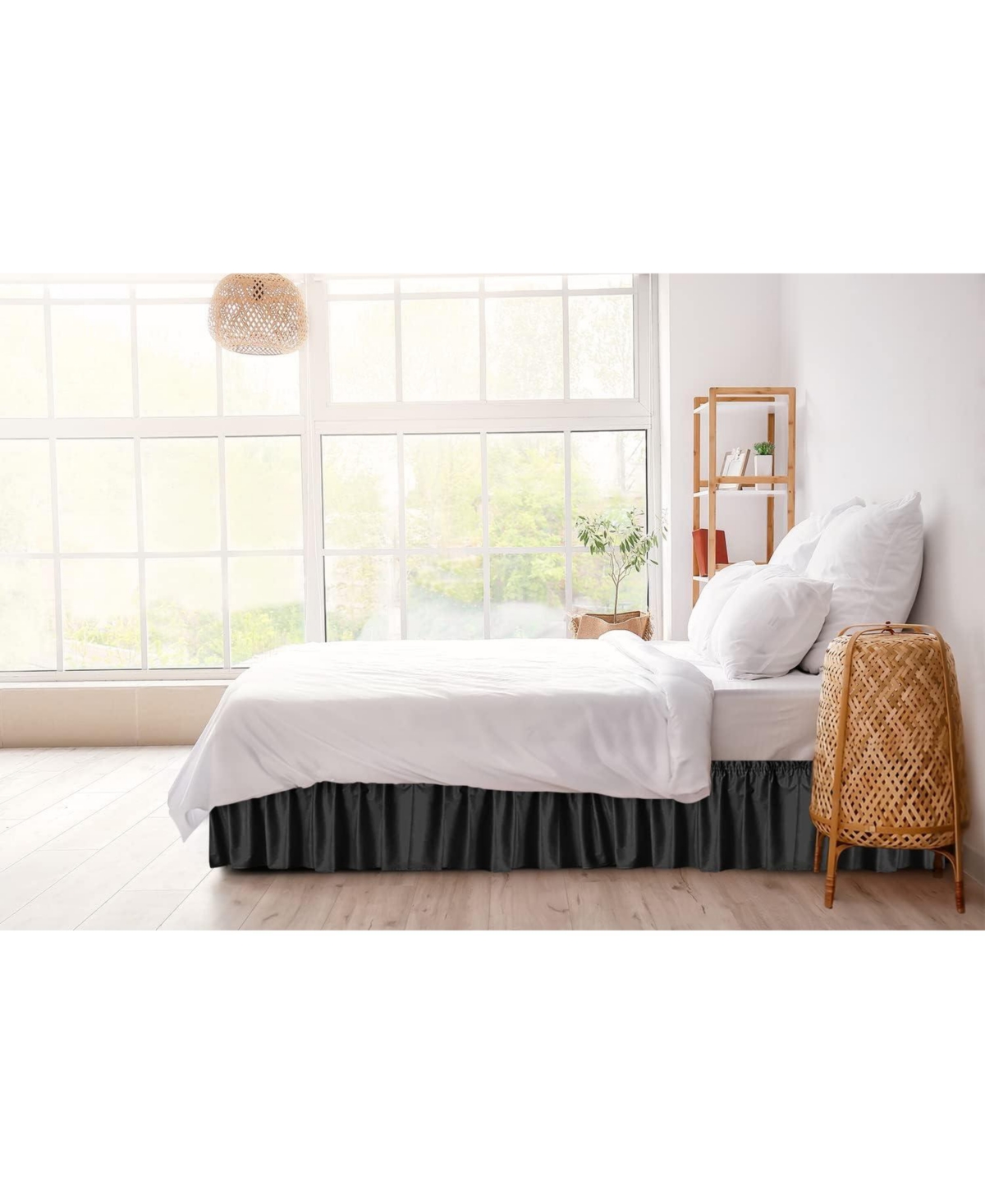 Cgk Unlimited Ruffled Elastic Wrap Around Bedskirt 15 Inch Drop