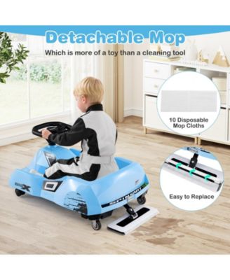 12V Electric Cleaning Go Kart with Detachable Mop and Remote Control
