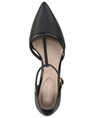 Women's Ammelia Pointed Toe T-Strap Pumps, Macy's Exclusive