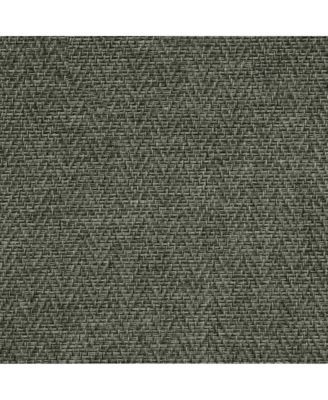Galati Room Darkening Trendy Textured Herringbone Motif Dual Header Curtain Panel 52" x 108" Charcoal