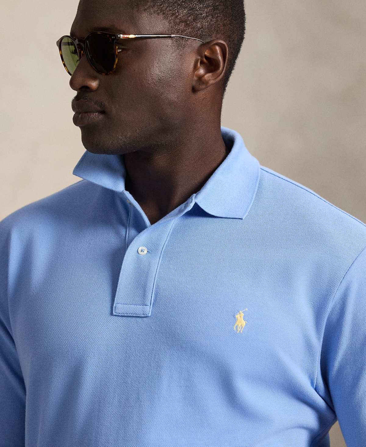 Polo Ralph Lauren Men's Big & Tall The Iconic Mesh Polo Shirt In Blue