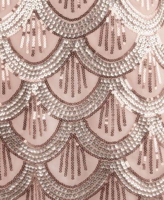 Girls' 7-16 Scallop Sequin Sleeveless Mini Dress