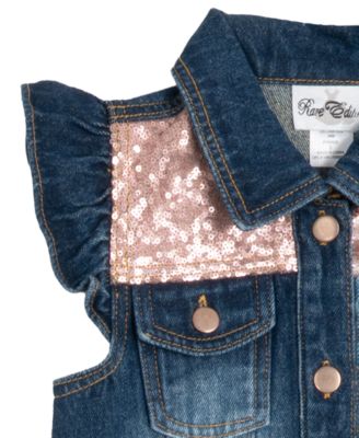 Girls' 4T-6X T-Shirt, Vest and Bell-Bottom Pants, 3-Piece Set