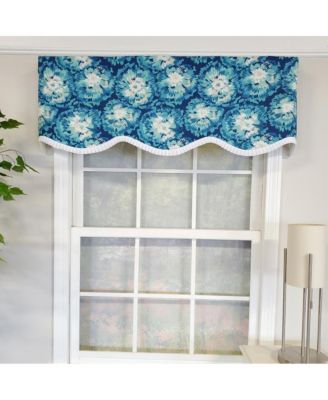 Burst Provance 3" Rod Pocket Lining Luxurious and Elegant Window Treatment Valance 50" x 16" Blue