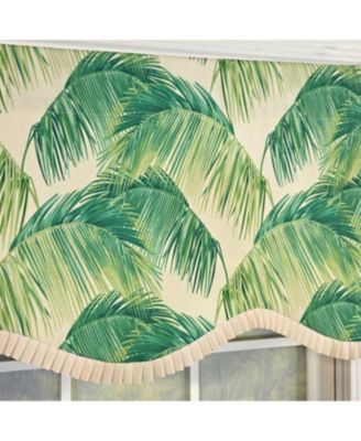 100% Cotton Tortola Provance Fully lined Windows Rod Pocket Valance 50" x 15" Green
