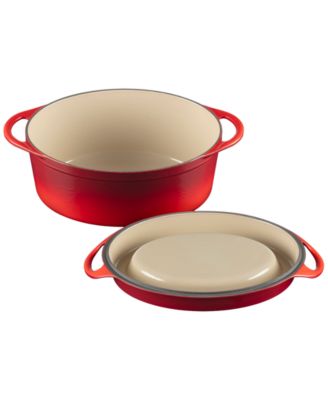 Enameled Cast Iron 7.25-Quart Traditional Oval Doufeu Dutch Oven