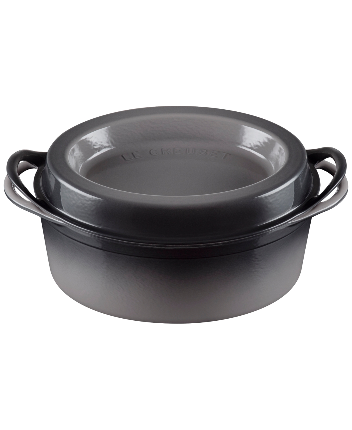 Le Creuset Enameled Cast Iron 7.25-qt Traditional Oval Doufeu Dutch Oven In Gray