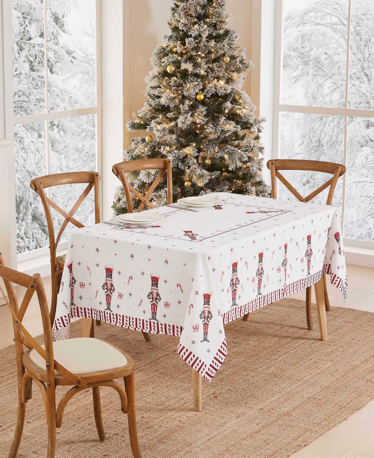 Avanti Nutcracker Candy Tablecloth, 52" x 70"