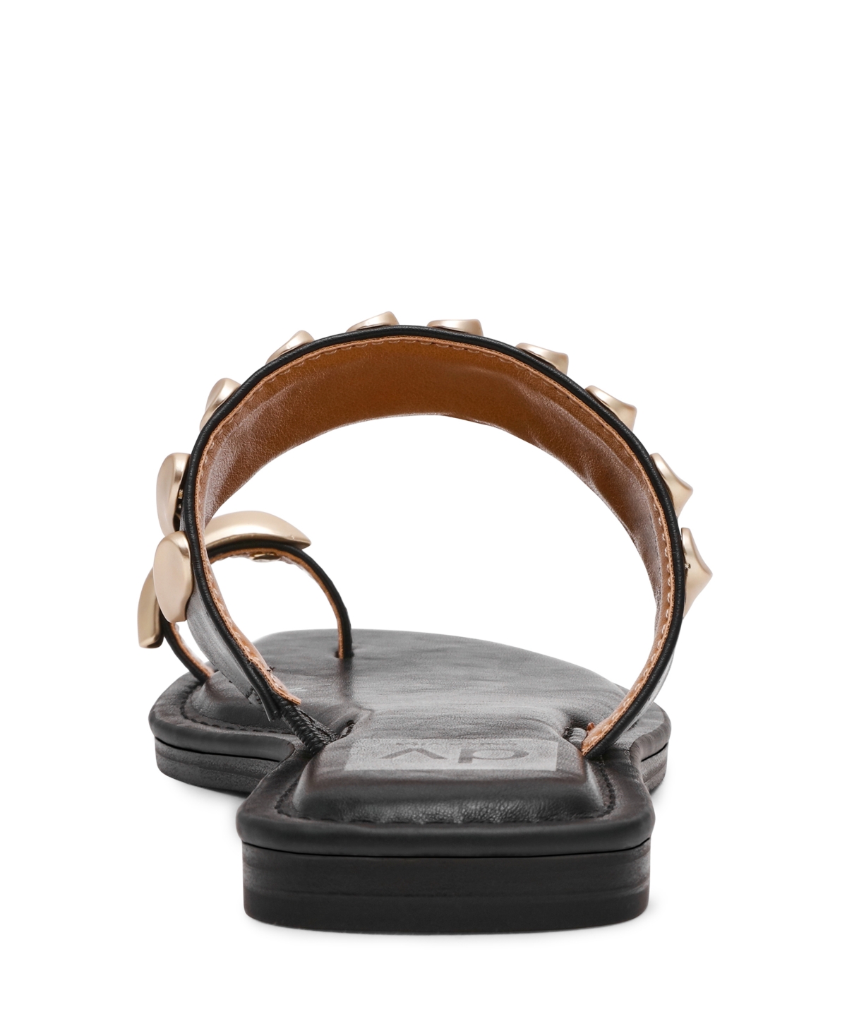 Dv Dolce Vita Women's Jayson Jewelry Embellished Thong Toe Ring Flat Sandals In Black