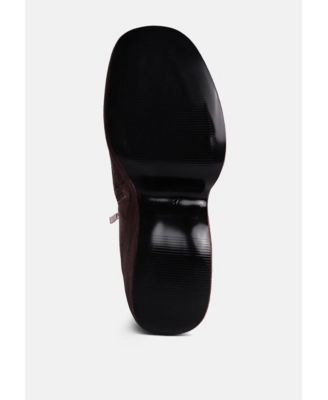 ASHCAN Womens High Platform Velvet Ankle Boots