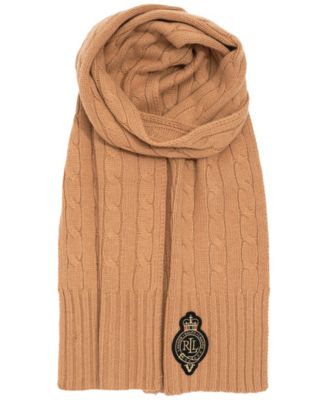 Cable Crest Patch Scarf