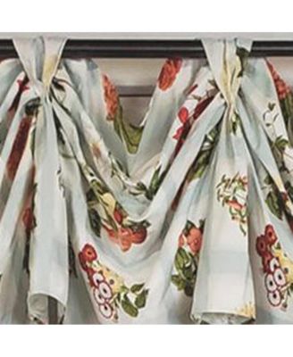 Luxurious Modern Design Garden Pallet Victory Swag 3-Scoop Window Valance 50" x 25" Robins Egg