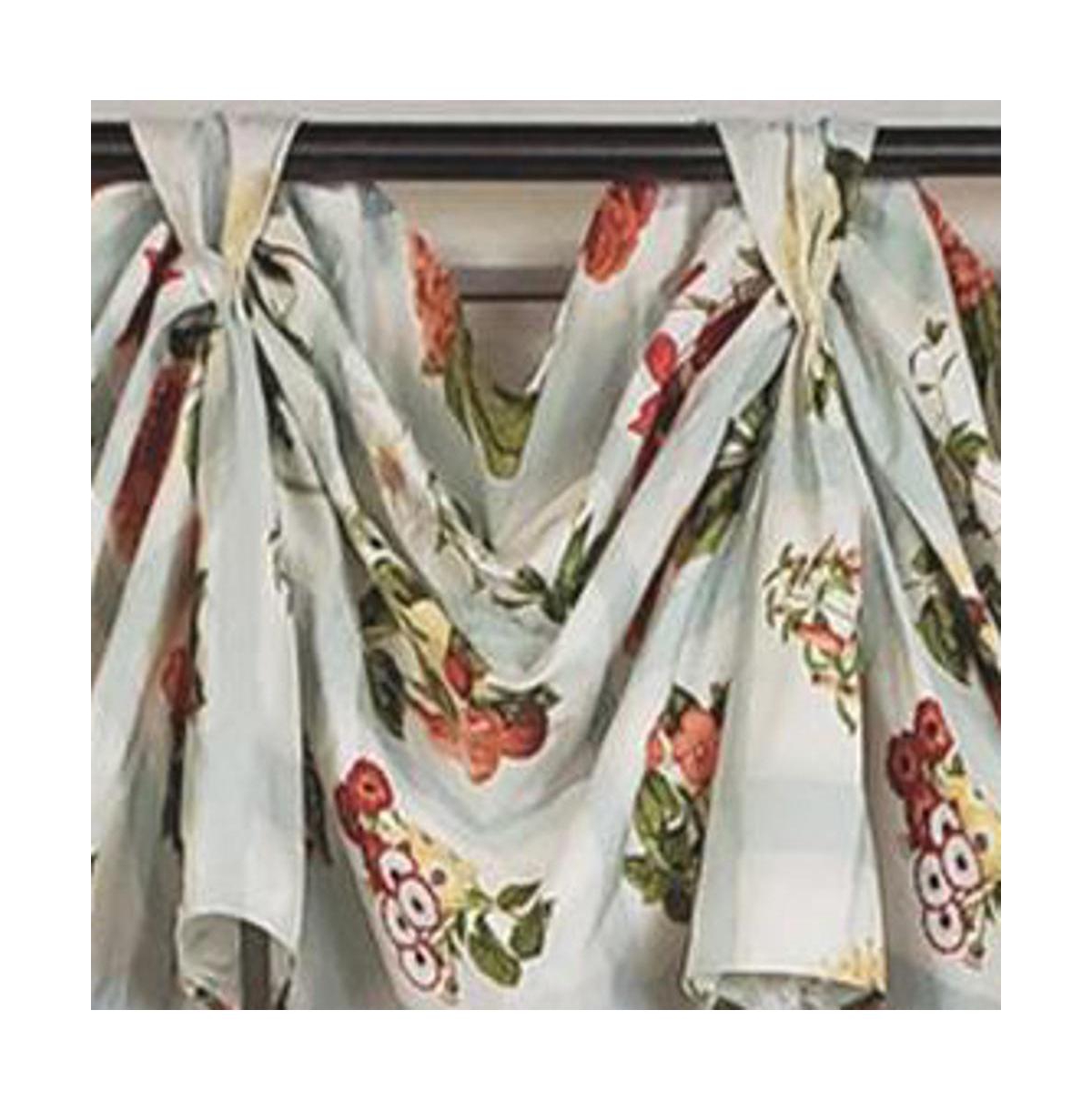 Rlf Home Luxurious Modern Design Garden Pallet Victory Swag 3-Scoop Window Valance 50" x 25" Robins Egg