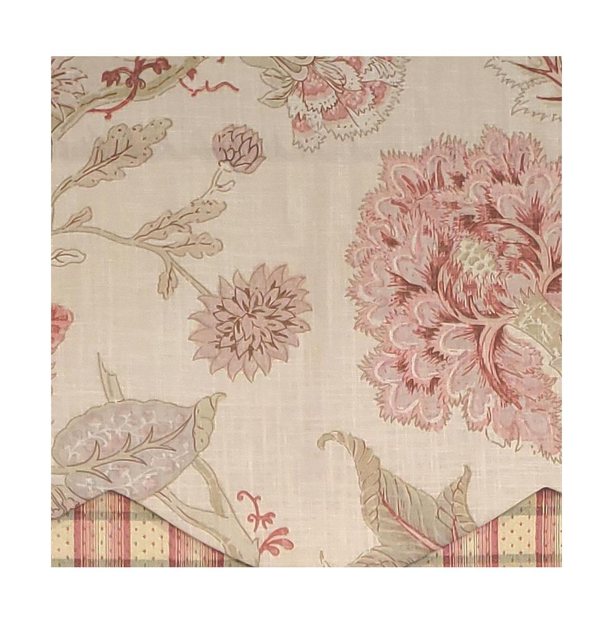 Rlf Home Venetia Petticoat 3" Rod Pocket Lining Luxurious and Elegant Window Treatment Valance 50" x 15" Pink