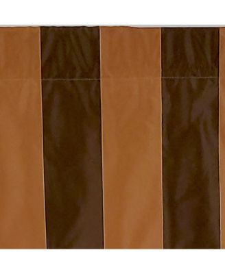 Pascal Stripe Regal 3" Rod Pocket Lining Luxurious and Elegant Window Treatment Valance 50" x 17" Espresso