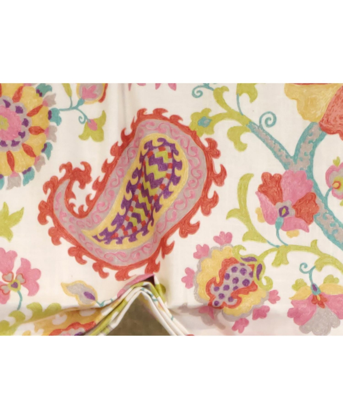 Rlf Home 3" Rod Pocket High Quality Fabric Jubilee Stationary Balloon Valance for Windows 50" x 23" Multi