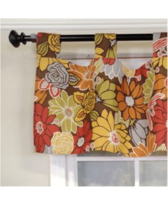 4" Top Tab High Quality Fabric Flormania Tab Valance for Windows 50" x 16" Multi